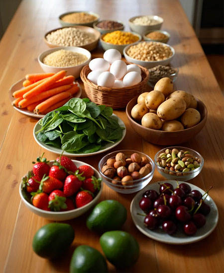 Продукты, содержащие витамин В6 Стол с продуктами